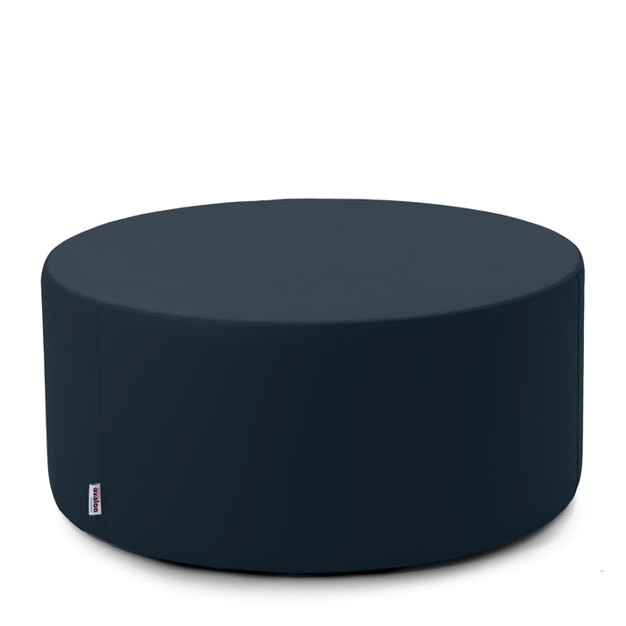 Avalon Tavolino Pouf cilindro rigido Similpelle Mamba Trendy Classe 1-IM Ignifugo per Interno ed Esterno. Dim: Ø90 cm X H40 cm