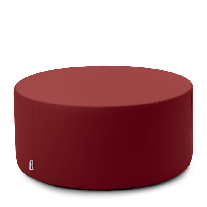 Avalon Pouf Rigido Cilindro Similpelle Mamba Trendy Classe 1-IM Ignifugo per Interno ed Esterno. Dim: Ø90 cm X H43 cm