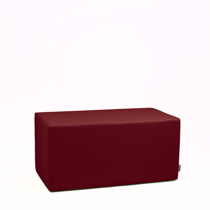 Avalon Pouf Rigido Rettangolo Similpelle Mamba Trendy Classe 1-IM Ignifugo per Interno ed Esterno. Dim: Larg. 90 cm X Prof. 45 cm X Alt. 43 cm
