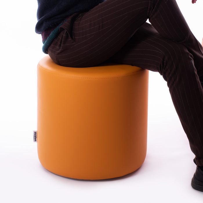 Avalon Pouf Rigido Cilindro Similpelle Mamba Trendy Classe 1-IM Ignifugo per Interno ed Esterno. Dim: Ø45 cm X H43 cm
