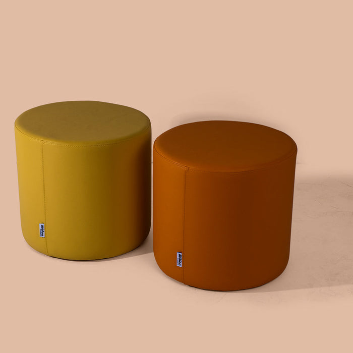 Avalon Tavolino Pouf Rigido Cilindro Similpelle Mamba Trendy Classe 1-IM Ignifugo per Interno ed Esterno. Dim: Ø45 cm X H40 cm