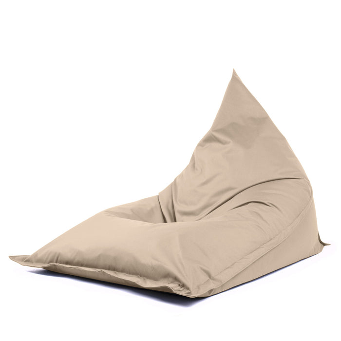 Pouf Shongo grande a forma di triangolo Sfoderabile con sacca interna in tessuto Jive per interno, Antistrappo, Impermeabile, dim: 140x175 cm