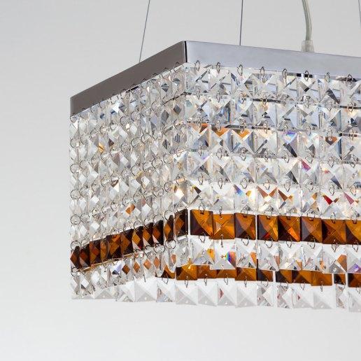 Lucciola 80 cm 7 luci 658 cristalli - Lampadario cristallo