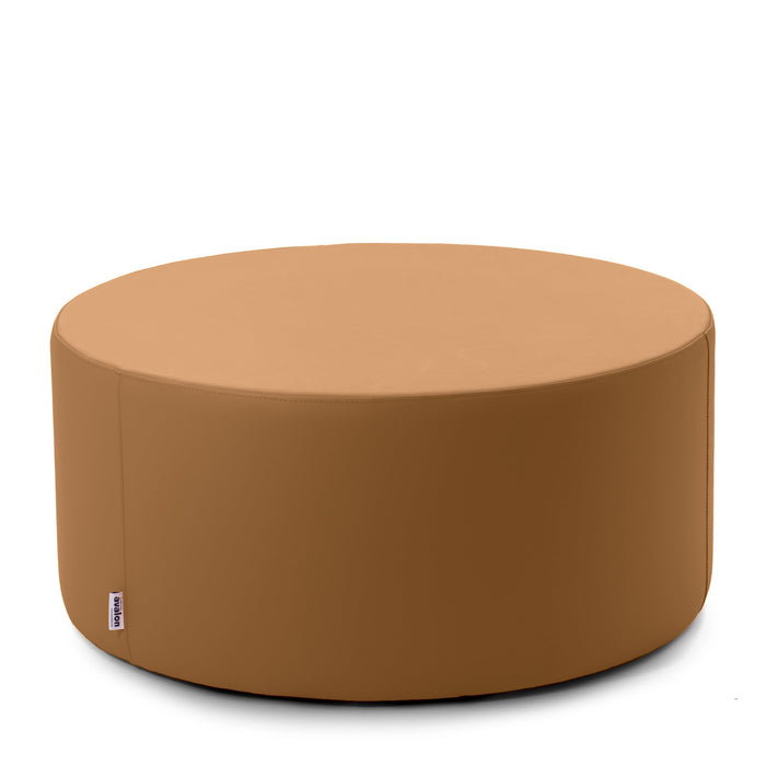 Avalon Pouf Rigido Cilindro Similpelle Mamba Trendy Classe 1-IM Ignifugo per Interno ed Esterno. Dim: Ø90 cm X H43 cm