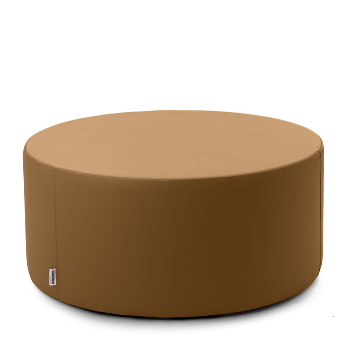 Avalon Tavolino Pouf cilindro rigido Similpelle Mamba Trendy Classe 1-IM Ignifugo per Interno ed Esterno. Dim: Ø90 cm X H40 cm