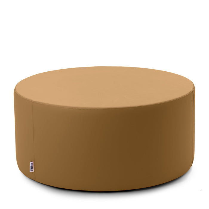 Avalon Pouf Rigido Cilindro Similpelle Mamba Trendy Classe 1-IM Ignifugo per Interno ed Esterno. Dim: Ø90 cm X H43 cm
