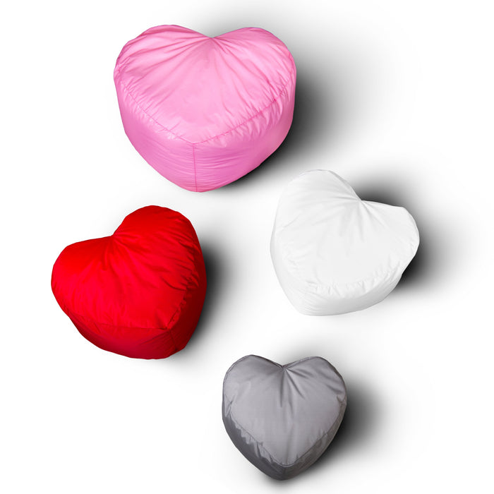 Idea Regalo, Pouf Cuore Piccolo Jive Tessuto Tecnico Antistrappo Imbottito Dim: 50x45x38 cm - Avalon