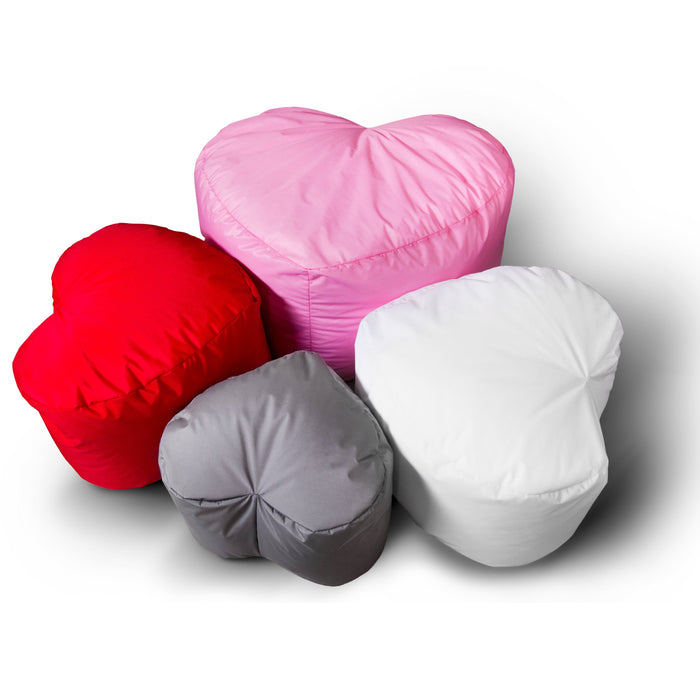 Idea Regalo, Pouf Cuore Grande Jive Tessuto Tecnico Antistrappo Imbottito Dim: 90x80x45 cm - Avalon