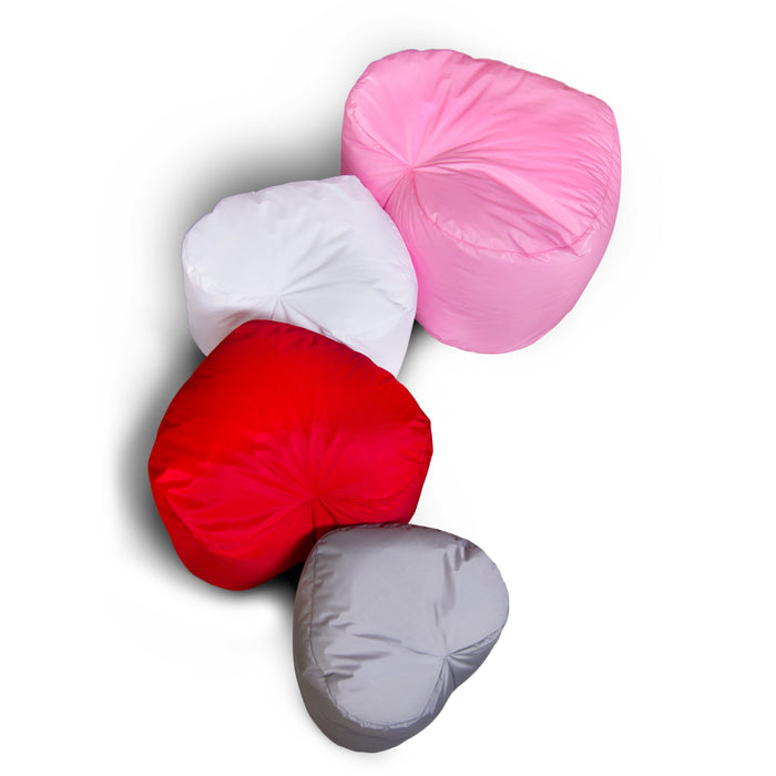 Idea Regalo, Pouf Cuore Medio Jive Tessuto Tecnico Antistrappo Imbottito Dim: 70x60x38 cm - Avalon