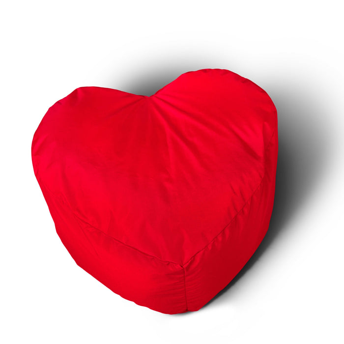 Idea Regalo, Pouf Cuore Piccolo Jive Tessuto Tecnico Antistrappo Imbottito Dim: 50x45x38 cm - Avalon
