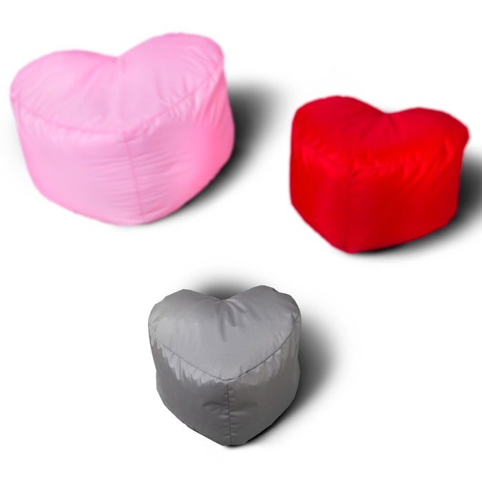 Idea Regalo, Pouf Cuore Grande Jive Tessuto Tecnico Antistrappo Imbottito Dim: 90x80x45 cm - Avalon