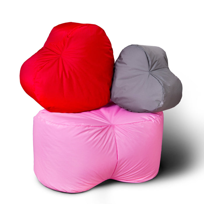 Idea Regalo, Pouf Cuore Grande Jive Tessuto Tecnico Antistrappo Imbottito Dim: 90x80x45 cm - Avalon