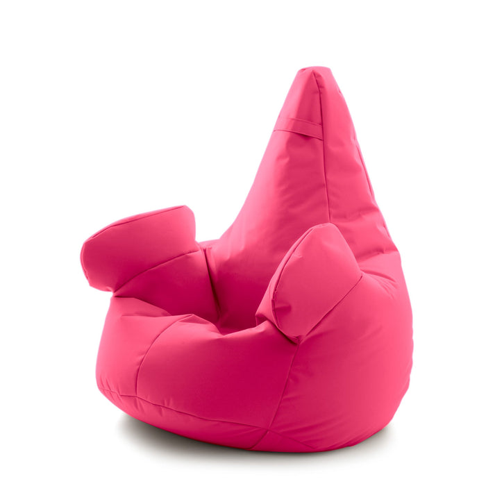 Pouf poltrona sacco Grande con braccioli Ploof, sfoderabile con sacca interna, Avalon in tessuto poliestere Jive per interno Imbottito, Antistrappo, Impermeabile Dim: Ø85 x H90 cm