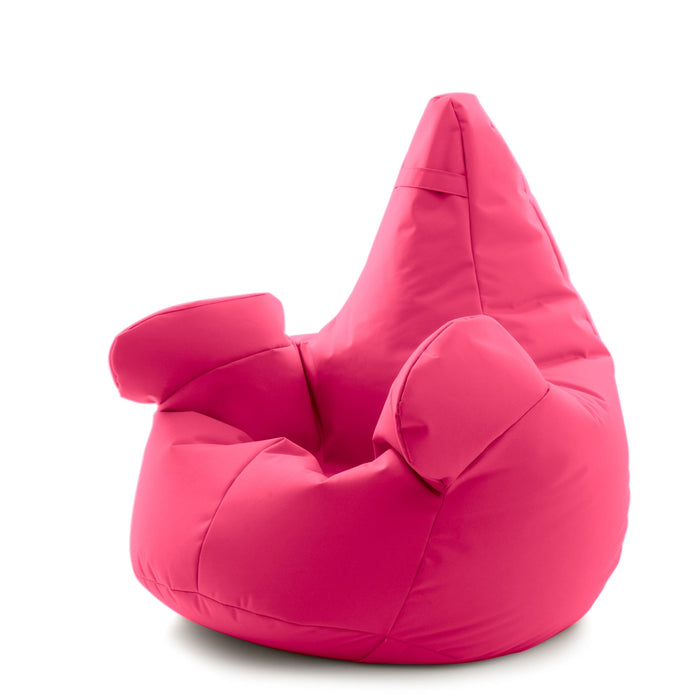 Pouf poltrona sacco Super Gigante XXL con braccioli Ploof, sfoderabile con sacca interna, Avalon in tessuto poliestere Jive per interno Imbottito, Antistrappo, Impermeabile Dim: Ø105 x H115 cm