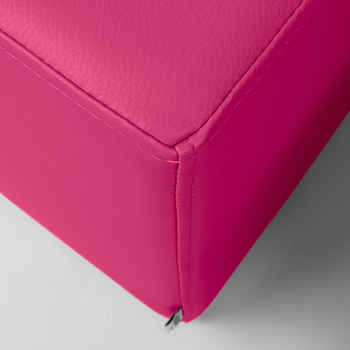 Avalon Pouf Rigido Rettangolo Similpelle Mamba Trendy Classe 1-IM Ignifugo per Interno ed Esterno. Dim: Larg. 90 cm X Prof. 45 cm X Alt. 43 cm