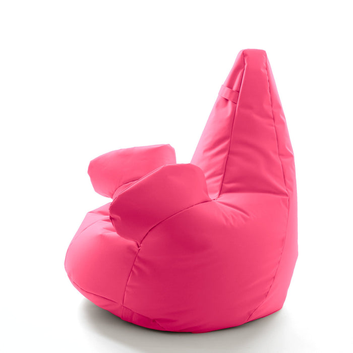 Pouf poltrona sacco Grande con braccioli Ploof, sfoderabile con sacca interna, Avalon in tessuto poliestere Jive per interno Imbottito, Antistrappo, Impermeabile Dim: Ø85 x H90 cm