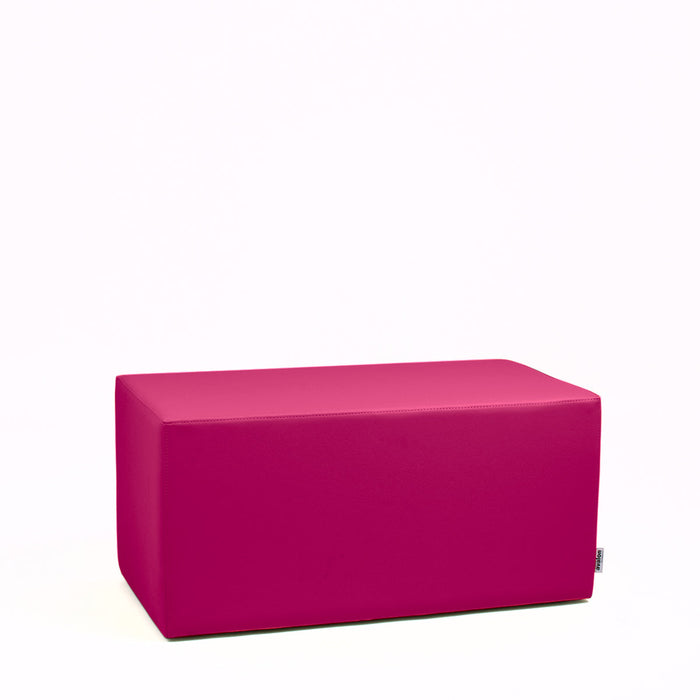 Avalon Pouf Rigido Rettangolo Similpelle Mamba Trendy Classe 1-IM Ignifugo per Interno ed Esterno. Dim: Larg. 90 cm X Prof. 45 cm X Alt. 43 cm