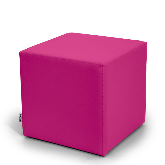 Avalon Tavolino Pouf Cubo rigido in Similpelle Mamba Trendy Classe 1-IM Ignifugo per Interno ed Esterno. Dim: Larg 45cm X Prof 45cm X Alt 40 Cm