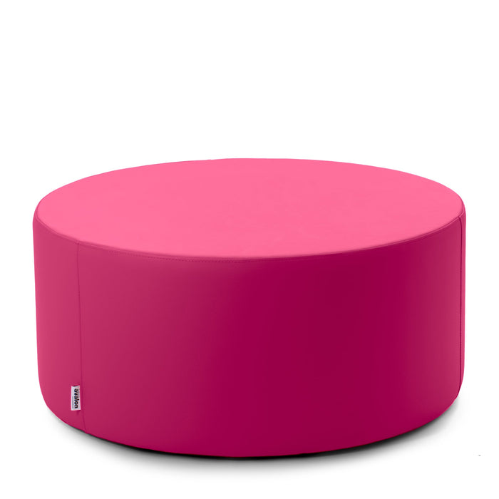 Avalon Tavolino Pouf cilindro rigido Similpelle Mamba Trendy Classe 1-IM Ignifugo per Interno ed Esterno. Dim: Ø90 cm X H40 cm