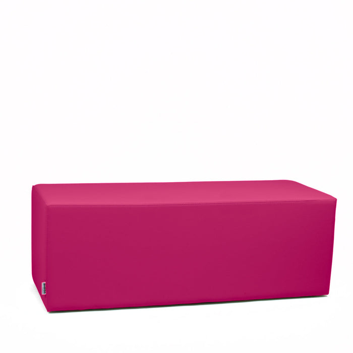 Avalon Pouf Rigido Rettangolo Similpelle Mamba Trendy Classe 1-IM Ignifugo per Interno ed Esterno. Dim: Larg. 120 cm X Prof. 45 cm X Alt. 43 cm