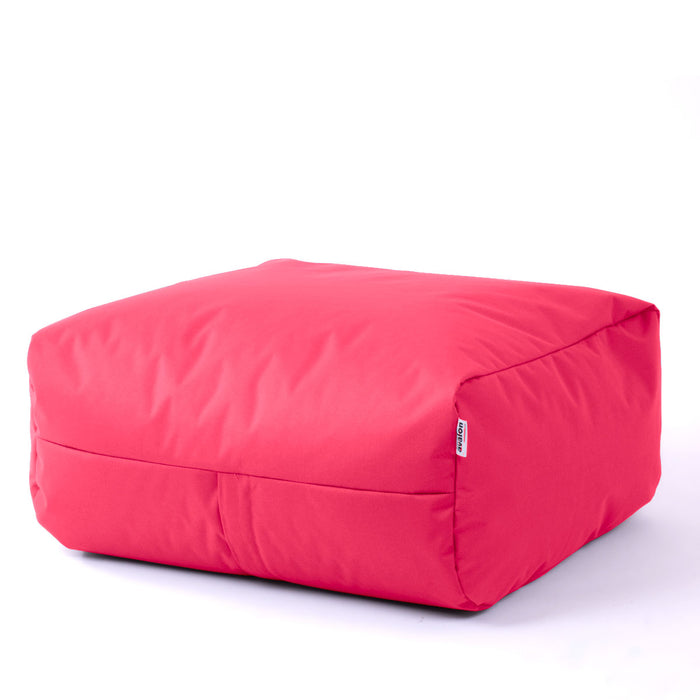Pouf morbido Grande Quadrato Gaia in tessuto Samba per esterno dim 80x80x30 cm