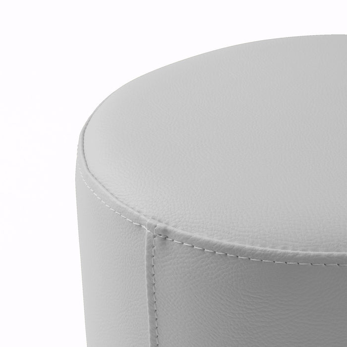 Avalon Tavolino Pouf Rigido Cilindro Similpelle Mamba Trendy Classe 1-IM Ignifugo per Interno ed Esterno. Dim: Ø35 cm X H32 cm