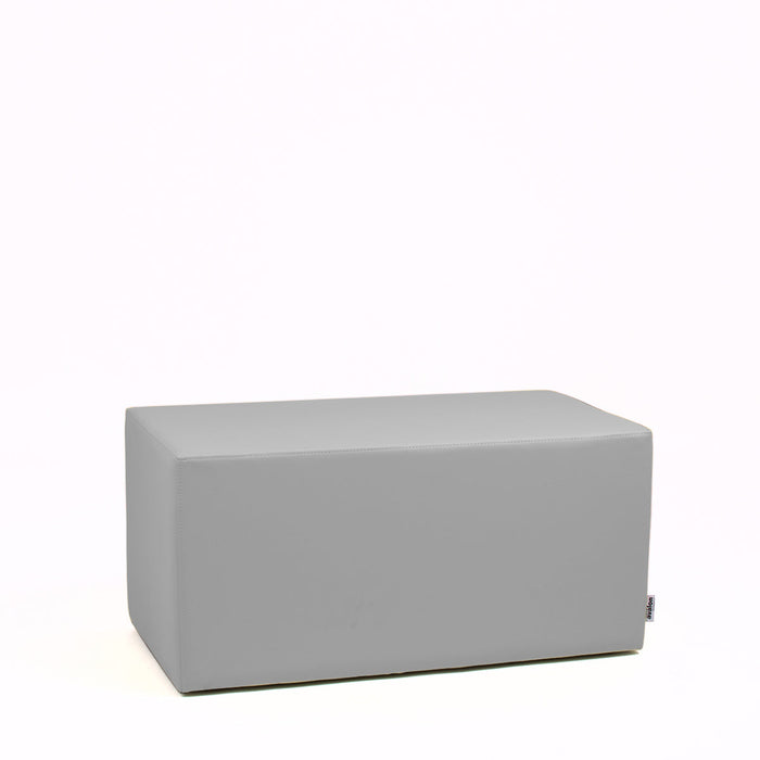 Avalon Pouf Rigido Rettangolo Similpelle Mamba Trendy Classe 1-IM Ignifugo per Interno ed Esterno. Dim: Larg. 90 cm X Prof. 45 cm X Alt. 43 cm