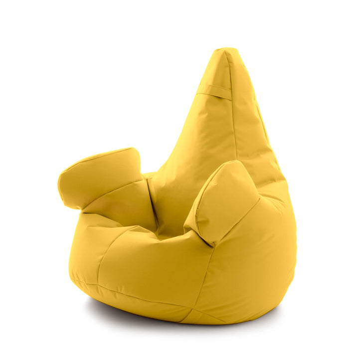 Pouf poltrona sacco Grande con braccioli Ploof, sfoderabile con sacca interna, Avalon in tessuto poliestere Jive per interno Imbottito, Antistrappo, Impermeabile Dim: Ø85 x H90 cm