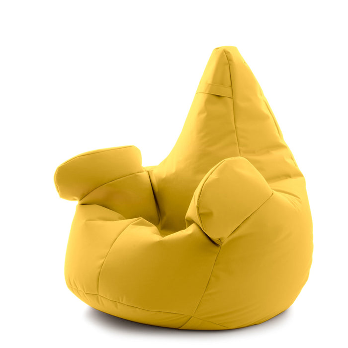 Pouf poltrona sacco Super Gigante XXL con braccioli Ploof, sfoderabile con sacca interna, Avalon in tessuto poliestere Jive per interno Imbottito, Antistrappo, Impermeabile Dim: Ø105 x H115 cm