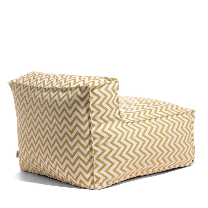 Pouf poltrona 1 posto Deluz per esterno in tessuto Funny dim: 98x98x65 cm