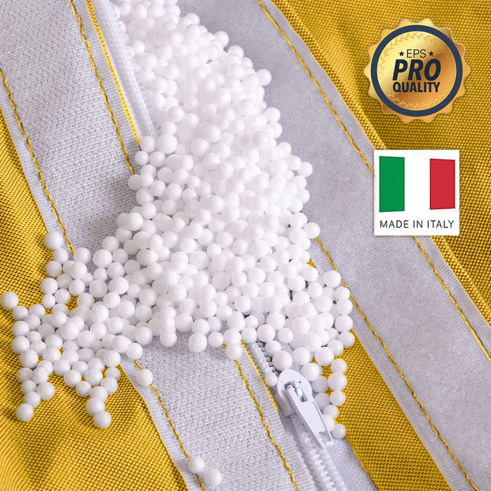 Pouf poltrona sacco Grande con braccioli Ploof, sfoderabile con sacca interna, Avalon in tessuto poliestere Jive per interno Imbottito, Antistrappo, Impermeabile Dim: Ø85 x H90 cm