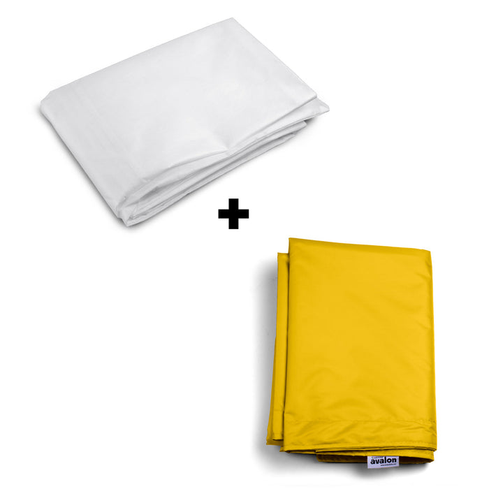 Pouf Cuscino Thin gigante sacca vuota in tessuto antistrappo impermeabile Jive per interno dim.200x140cm