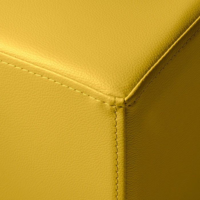 Avalon Pouf Rigido Cubo Similpelle Mamba Trendy Classe 1-IM Ignifugo per Interno ed Esterno. Dim: Larg. 35 cm X Prof. 35 cm X Alt. 35 cm