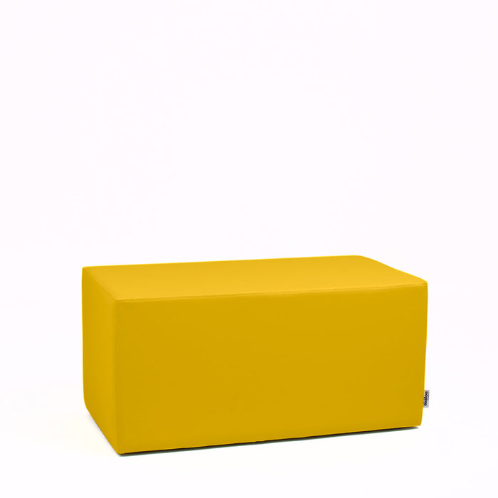 Avalon Pouf Rigido Rettangolo Similpelle Mamba Trendy Classe 1-IM Ignifugo per Interno ed Esterno. Dim: Larg. 90 cm X Prof. 45 cm X Alt. 43 cm