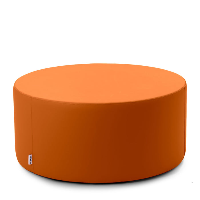 Avalon Pouf Rigido Cilindro Similpelle Mamba Trendy Classe 1-IM Ignifugo per Interno ed Esterno. Dim: Ø90 cm X H43 cm