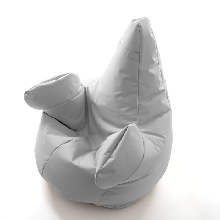 Pouf poltrona sacco Grande con braccioli Ploof, sfoderabile con sacca interna, Avalon in tessuto poliestere Jive per interno Imbottito, Antistrappo, Impermeabile Dim: Ø85 x H90 cm