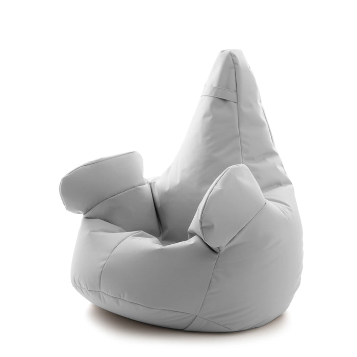 Pouf poltrona sacco Grande con braccioli Ploof, sfoderabile con sacca interna, Avalon in tessuto poliestere Jive per interno Imbottito, Antistrappo, Impermeabile Dim: Ø85 x H90 cm