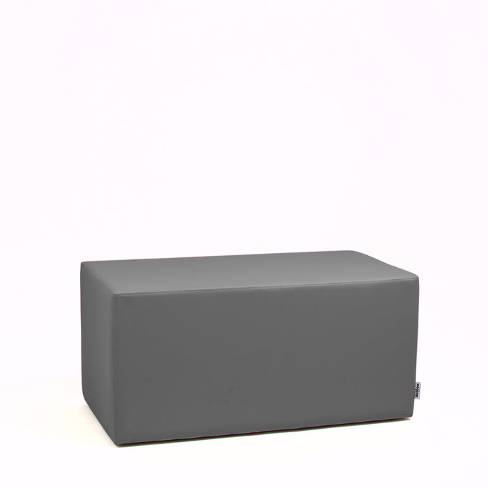 Avalon Pouf Rigido Rettangolo Similpelle Mamba Trendy Classe 1-IM Ignifugo per Interno ed Esterno. Dim: Larg. 90 cm X Prof. 45 cm X Alt. 43 cm