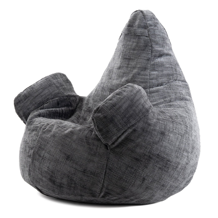 Pouf Poltrona Sacco Super Gigante XXL Ploof Avalon in tessuto Antimacchia Cannet per interno dim. Ø105 x H115 cm