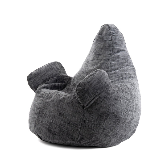 Pouf Poltrona Sacco Gigante XL Ploof Avalon in tessuto Antimacchia Cannet per interno dim. Ø95 x H105 cm