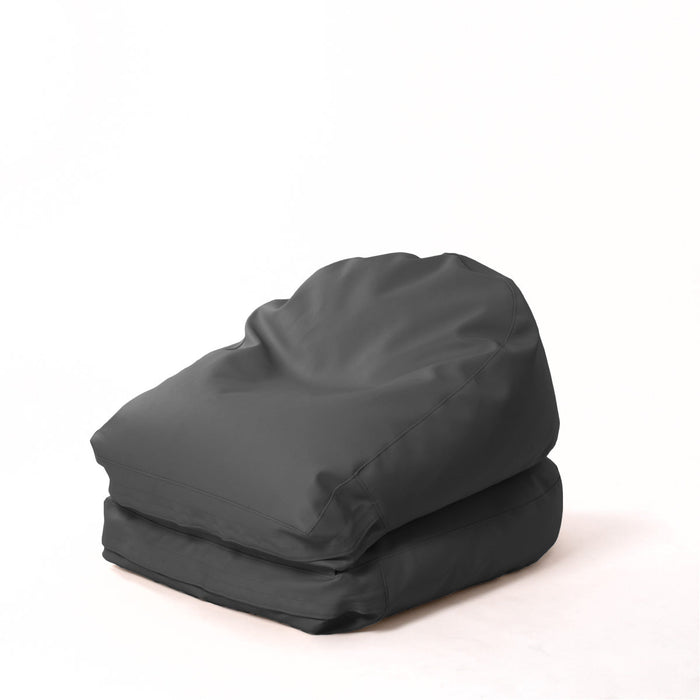Avalon Pouf Poltrona/Letto Double Mamba in ecopelle Imbottito Made in Italy dim:  95X75 cm