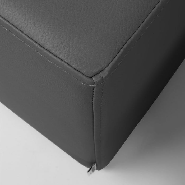 Avalon Pouf Rigido Rettangolo Similpelle Mamba Trendy Classe 1-IM Ignifugo per Interno ed Esterno. Dim: Larg. 90 cm X Prof. 45 cm X Alt. 43 cm