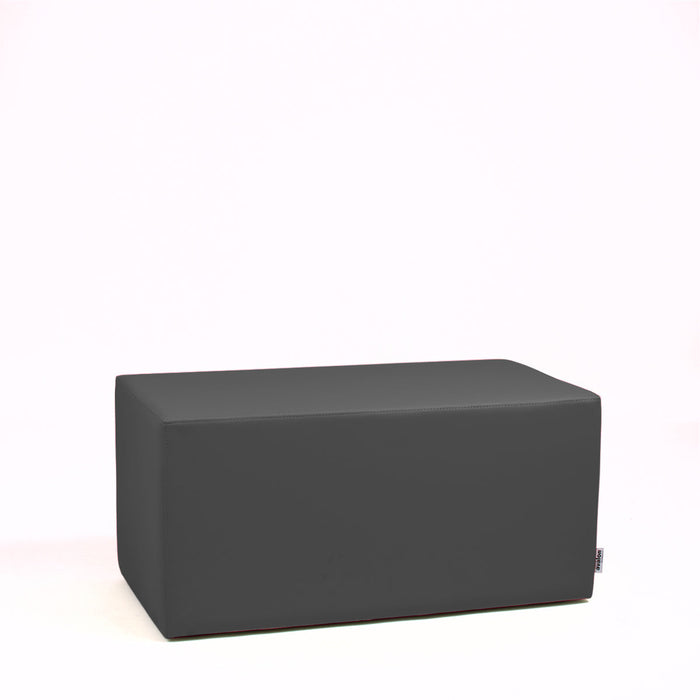 Avalon Pouf Rigido Rettangolo Similpelle Mamba Trendy Classe 1-IM Ignifugo per Interno ed Esterno. Dim: Larg. 90 cm X Prof. 45 cm X Alt. 43 cm
