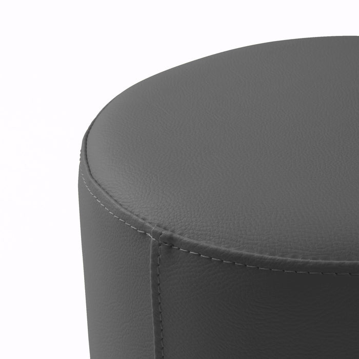 Avalon Pouf Rigido Cilindro Similpelle Mamba Trendy Classe 1-IM Ignifugo per Interno ed Esterno. Dim: Ø70 cm X H43 cm