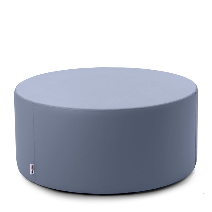 Avalon Tavolino Pouf cilindro rigido Similpelle Mamba Trendy Classe 1-IM Ignifugo per Interno ed Esterno. Dim: Ø90 cm X H40 cm