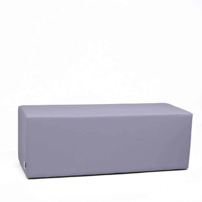 Avalon Pouf Rigido Rettangolo Similpelle Mamba Trendy Classe 1-IM Ignifugo per Interno ed Esterno. Dim: Larg. 120 cm X Prof. 45 cm X Alt. 43 cm