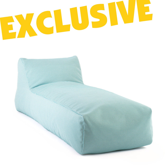 Pouf lettino Willow in tessuto Funny per esterno dim: 190x80x65 cm