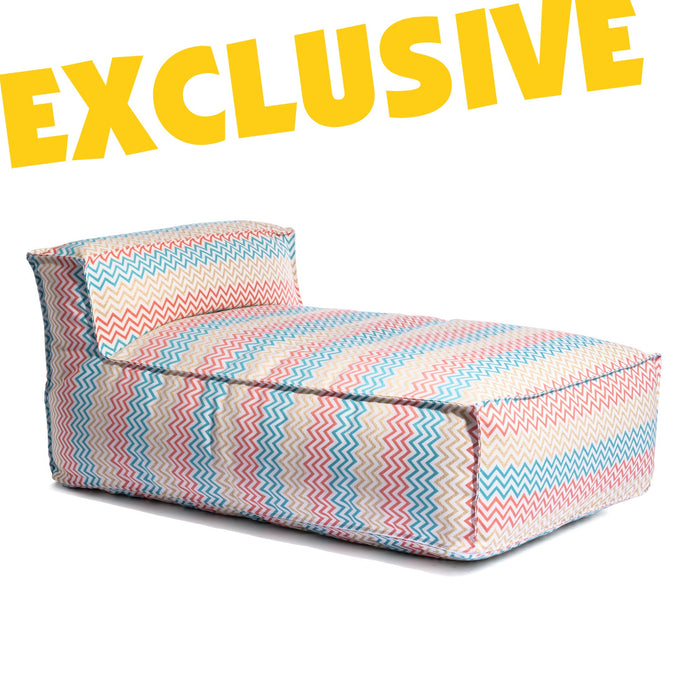 Pouf Letto Deluz per esterno in tessuto Funny dim: 165x98x65 cm