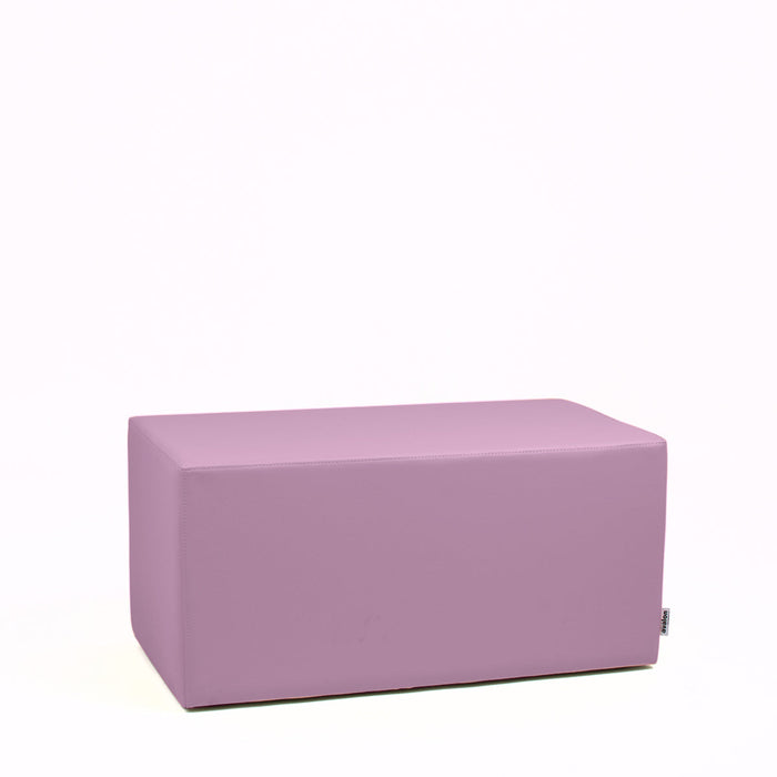 Avalon Pouf Rigido Rettangolo Similpelle Mamba Trendy Classe 1-IM Ignifugo per Interno ed Esterno. Dim: Larg. 90 cm X Prof. 45 cm X Alt. 43 cm
