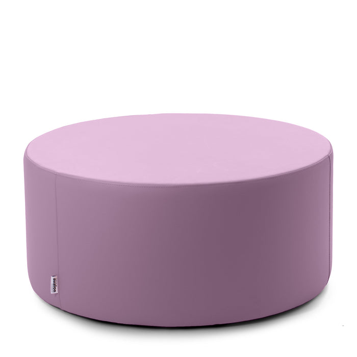 Avalon Tavolino Pouf cilindro rigido Similpelle Mamba Trendy Classe 1-IM Ignifugo per Interno ed Esterno. Dim: Ø90 cm X H40 cm
